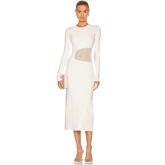 ZEYNEP ARCAY Sheer Midi Knit Dress With Sheer cut out Panels New With Ta… - Picture 3 of 16